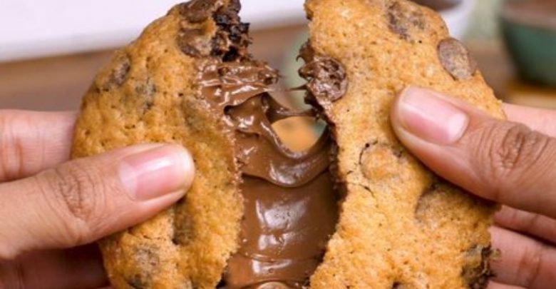 Cookie recheado de nutella