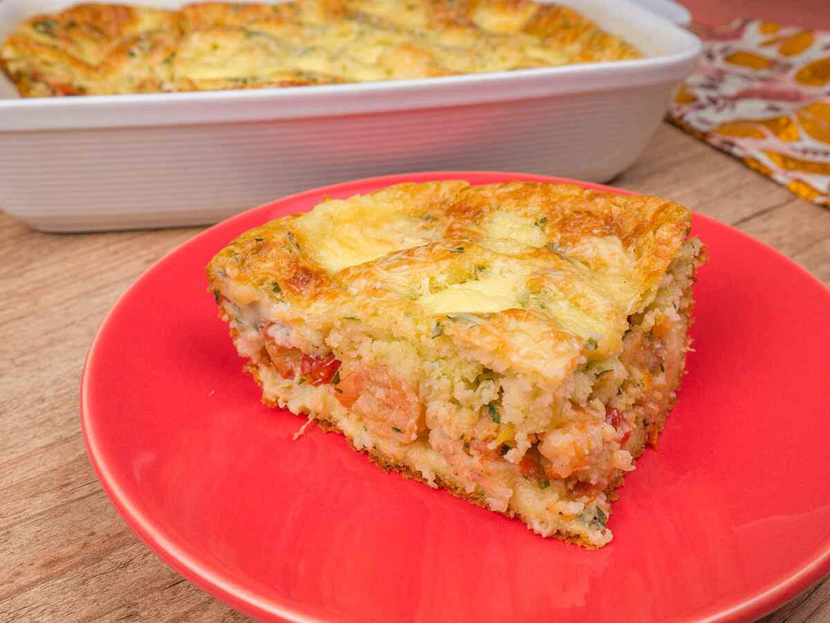 Torta de Camarão no Liquidificador