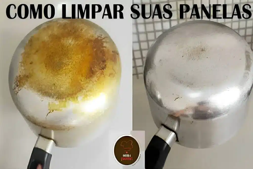 Limpar panelas queimadas e encardidas