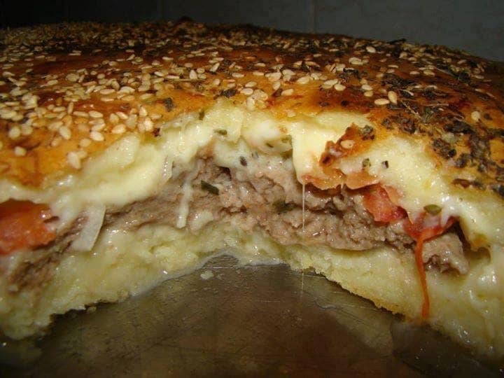 Torta de hambúrguer, fácil de fazer e saboroso