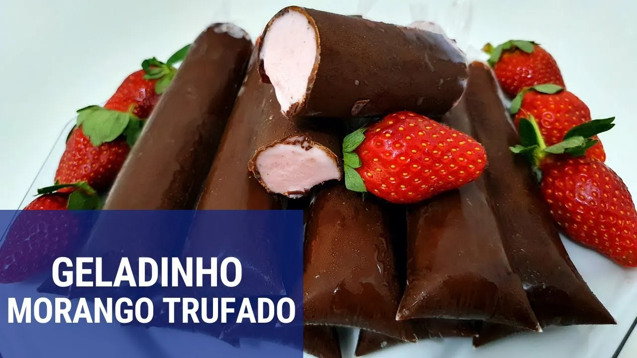 8 Benefícios de fazer um geladinho gourmet de morango com casquinha de chocolate