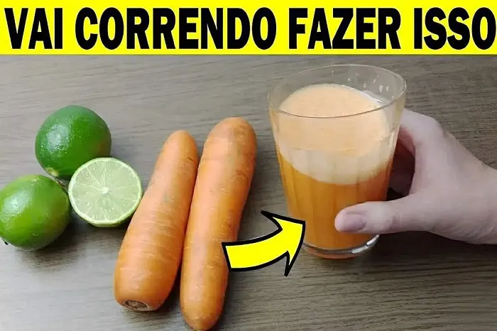 Isso Aconteceu depois que Tomei suco de limão com cenoura