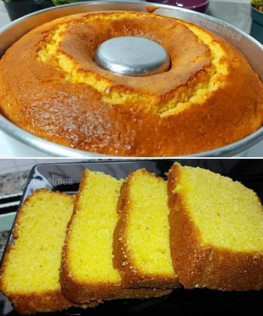 Bolo de Fubá com Laranja