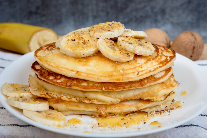 panquecas de banana com aveia