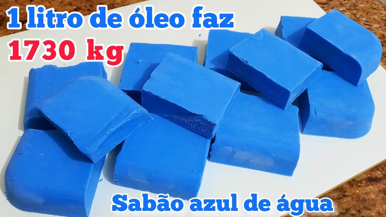 sabão azul em pedra