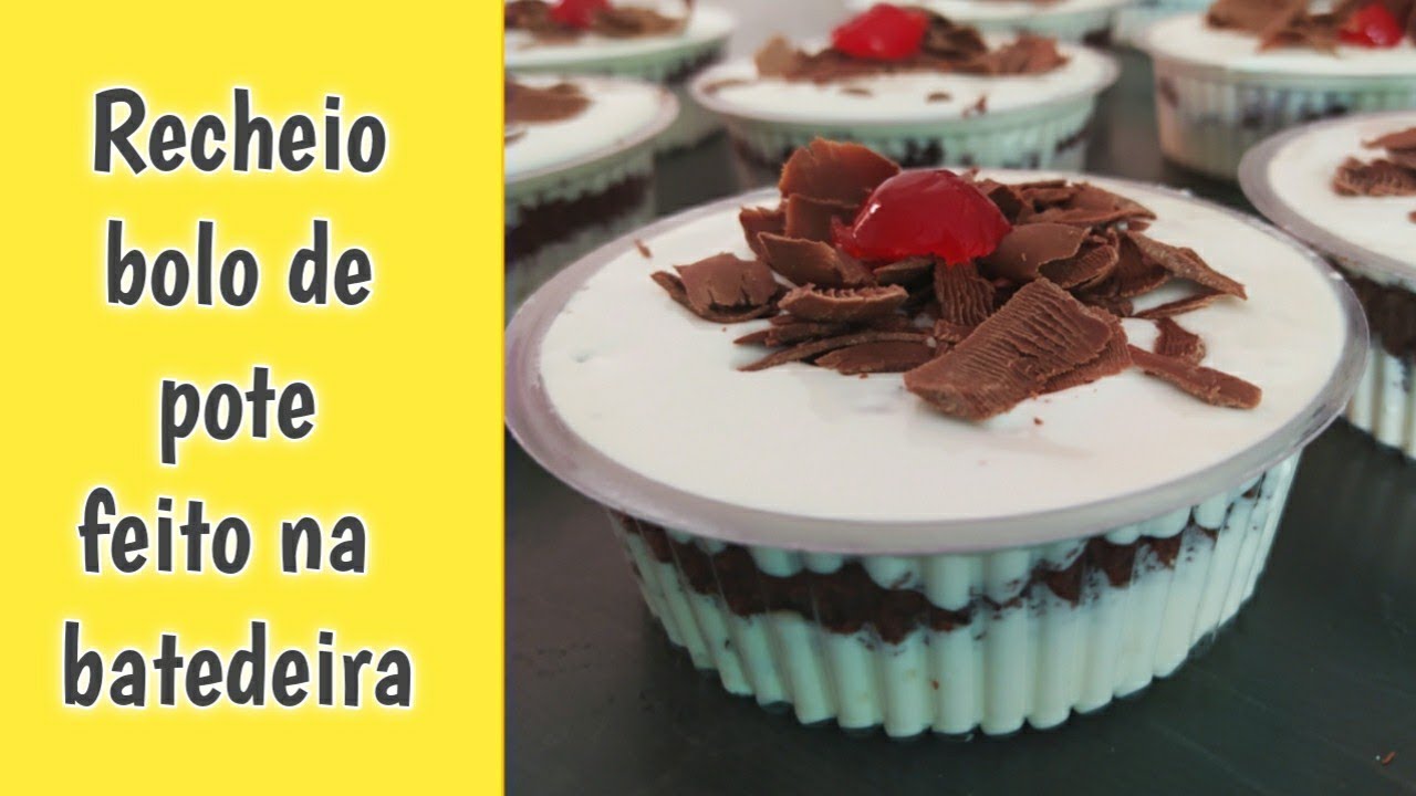 Recheio para Bolo no Pote de Batedeira e Recheio de Mousse de Chocolate Trufado para Bolos