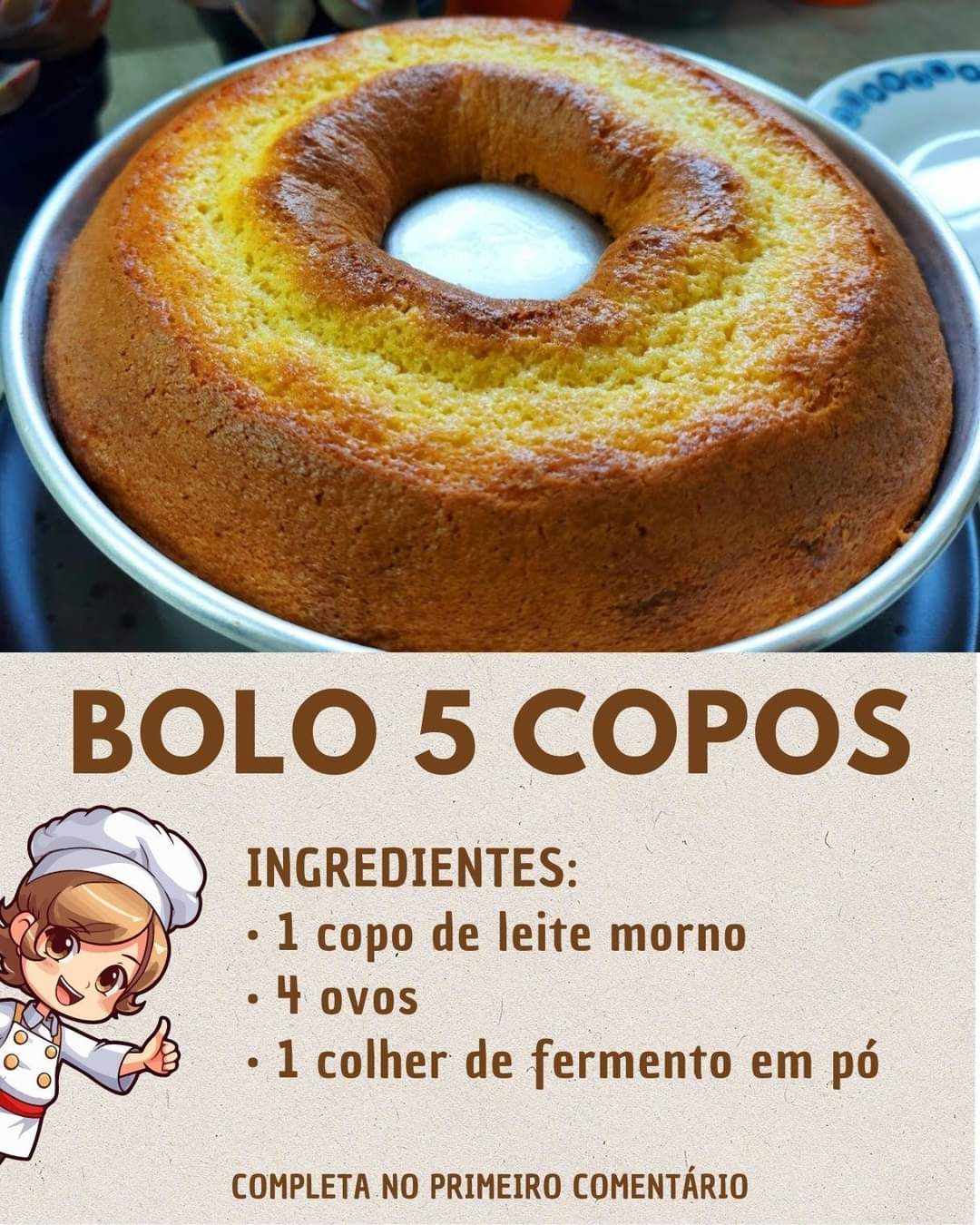 bolo 5 copos da vovó