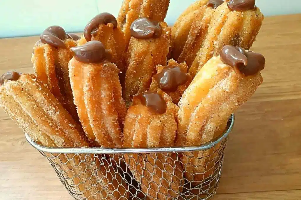 churro quentinho, crocante