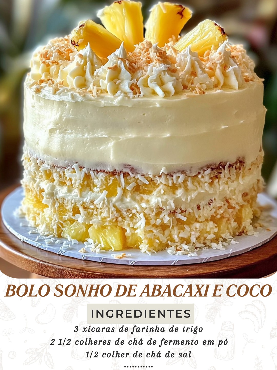 Bolo de Abacaxi