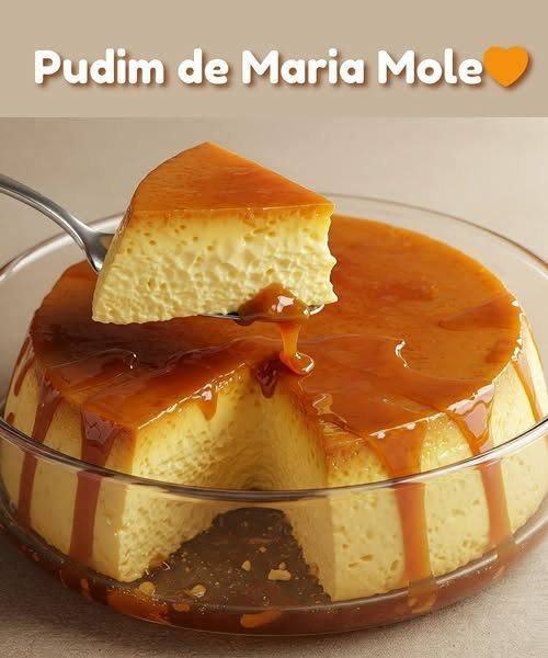 Pudim de Maria Mole: Uma Sobremesa Rápida, Deliciosa e Irresistivelmente Leve